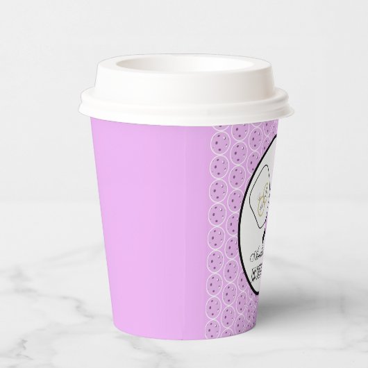 最後のスイング、結婚式前のピックルボール 紙コップ (右)