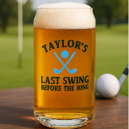 最後のスイング、結婚指輪の前にゴルフ独身 ガラス缶