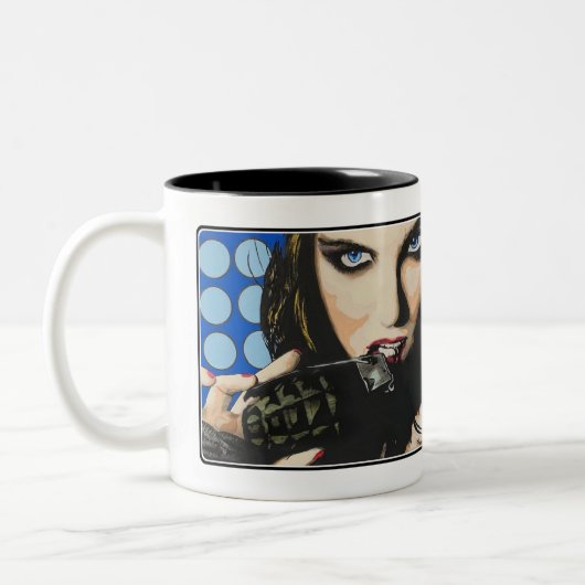 『最後のストロー絵を描』は ツートーンマグカップ (左)