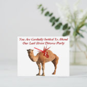 最後のストロー離婚パーティー日付カードを保存 案内ポストカード (スタンド正面)