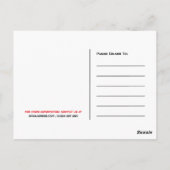 最後のストロー、気候変動の会議ポイント ポストカード (裏面)