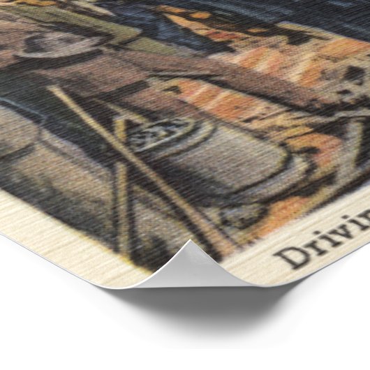 最後のスパイクの駆動 – 鉄道線路 ポスター (角)