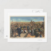 最後のスパイクを打つ - 鉄道の軌道 ポストカード (正面/裏面)