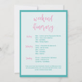 最後のスプラッシュシェルバチェロレッテの週末の日程 招待状 (裏面)