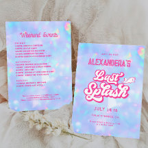 最後のスプラッシュプールバチェロレッテ招待状