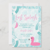 最後のスプラッシュプールバチェロレッテ週末の旅程 招待状 (正面)