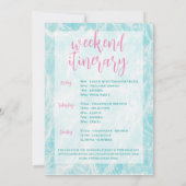最後のスプラッシュプールバチェロレッテ週末の旅程 招待状 (裏面)