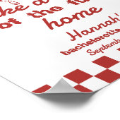 最後のスライスのピザバチェロレッテの好意サイン ポスター (角)