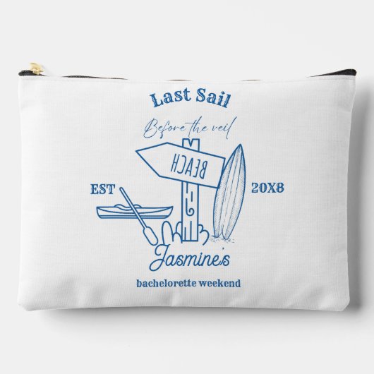 最後のセイルの前のバチェロレッテ週末 アクセサリーポーチ (正面)