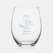 最後のセイルの前のバチェロレッテ週末 ステムなしワイングラス (正面)