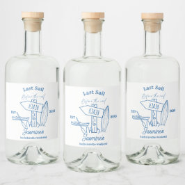 最後のセイルの前のバチェロレッテ週末 リキュールボトルラベル