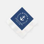 最後のセイルザヴェールハート航海のいかり 縁ありカクテルナプキン (角)