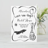 最後のソロフライトのブ描ライダルシャワーの招待 招待状 (スタンド正面)