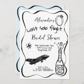 最後のソロフライト挙式前パーティー招待状 手描きデザイン 招待状 (正面/裏面)