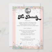 最後のディスコバチェロレッテの旅程招待状 招待状 (裏面)