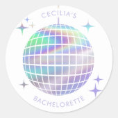 最後のディスコバチェロレッテディスコボールシール ラウンドシール (正面)