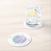 最後のディスコバチェロレッテディスコボール ラウンドペーパーコースター (インサイチュ)