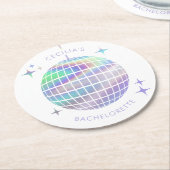 最後のディスコバチェロレッテディスコボール ラウンドペーパーコースター (アングル)
