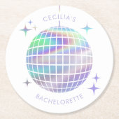 最後のディスコバチェロレッテディスコボール ラウンドペーパーコースター (正面)