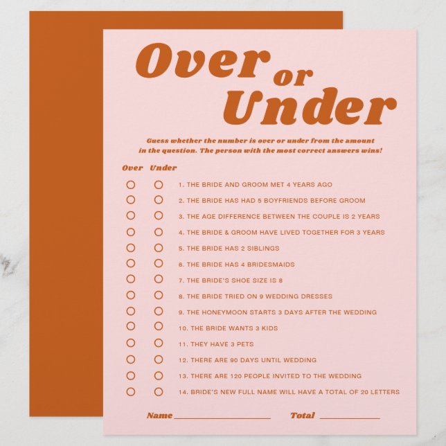 最後のディスコブライダルシャワーゲーム (正面/裏面)