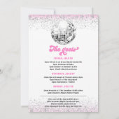 最後のディスコホットピンクバチェロレッテ週末 招待状 (裏面)