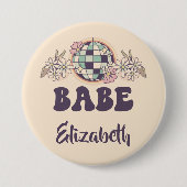 最後のディスコレトロバチェロレッテ 缶バッジ (正面)