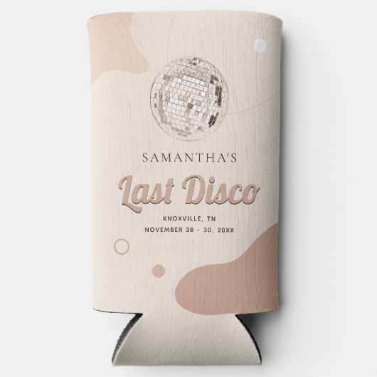 最後のディスコレトロ独身最後のパーティーカスタム スリム缶クーラー (正面)