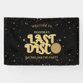 最後のディスコ名レトロ金ゴールド70sバチェロレッテ 横断幕 (横)