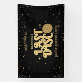 最後のディスコ名レトロ金ゴールド70sバチェロレッテ 横断幕 (縦)