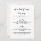 最後のディスコ手書きバチェロレッテ 招待状 (裏面)