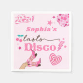 最後のディスコ独身最後の宇宙ピンクパーティー スタンダードカクテルナプキン (正面)