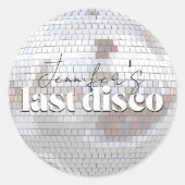 最後のディスコ70sダンスバチェロレッテ ラウンドシール (正面)