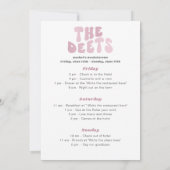 最後のディスコ、シンプルレトロモダンバチェロレッテ 招待状 (裏面)