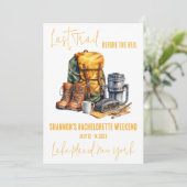 最後のトレイル、ハイキングバチェロレッテ週末パーティー 招待状 (スタンド正面)