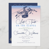 最後のトーストのゲレンススキーバチェロレッテ週末 招待状 (正面/裏面)