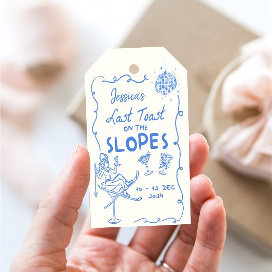 最後のトーストの斜面のバチェロレッテ週末 ギフトタグ