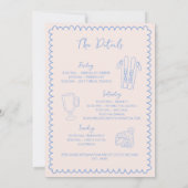 最後のトーストの斜面のバチェロレッテ週末 招待状 (裏面)