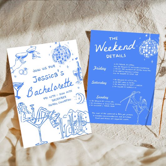 最後のトーストの斜面のバチェロレッテ週末Invi 招待状