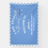 最後のトーストの海岸青いバチェロレッテ歓迎 横断幕 (縦)