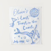 最後のトーストを背景に、ビーチBacheloret タペストリー (正面)