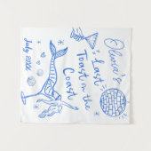 最後のトーストを背景に、ビーチBacheloret タペストリー (正面(横))