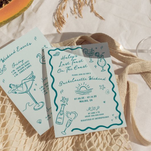 最後のトーストオンザコーストアクアウィークエンドバチェロレッテ 招待状