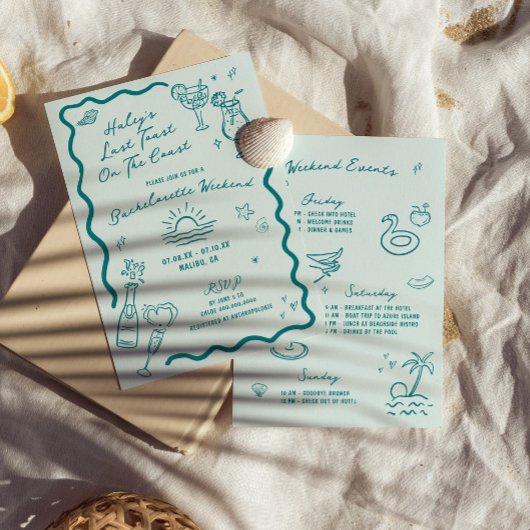 最後のトーストオンザコーストアクアウィークエンドバチェロレッテ 招待状