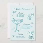 最後のトーストオンザコーストアクアウィークエンドバチェロレッテ 招待状 (裏面)