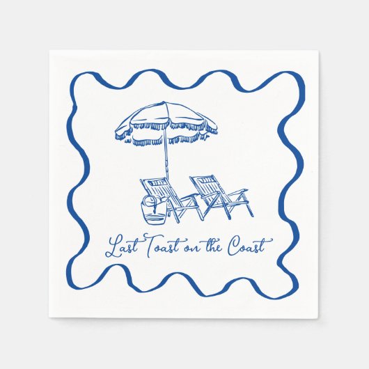 最後のトーストオンザコーストカクテルナプキン スタンダードカクテルナプキン (正面)