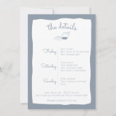 最後のトーストオンザコーストバチェロレッテビーチ週末 招待状 (裏面)