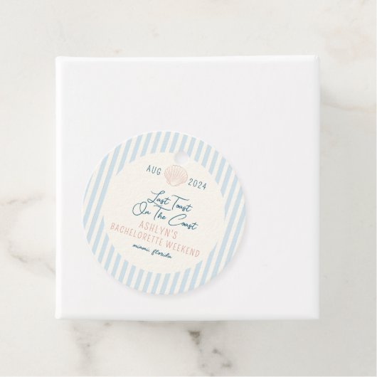 最後のトーストオンザコーストバチェロレッテメッセージカード フェイバータグ (インサイチュ)