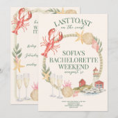 最後のトーストオンザコーストバチェロレッテ招待状 サンキューカード (正面/裏面)