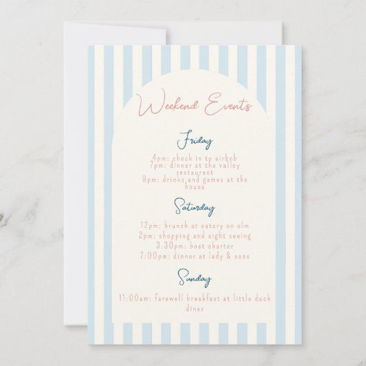 最後のトーストオンザコーストバチェロレッテ招待状 招待状 (裏面)