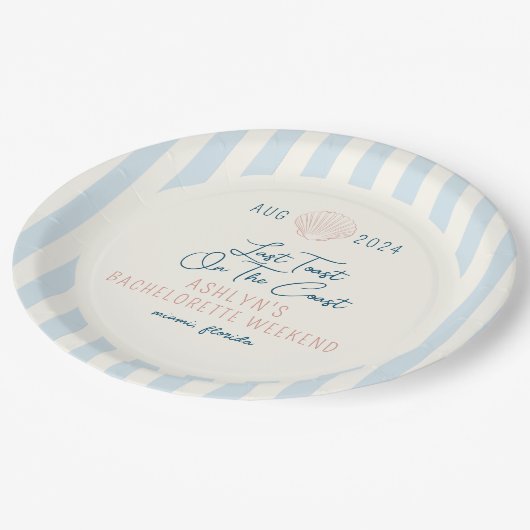 最後のトーストオンザコーストバチェロレッテ紙プレート ペーパープレート (アングル)